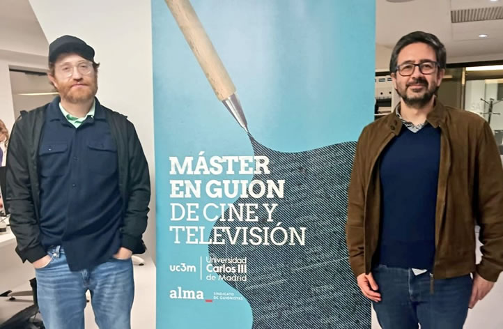Manuel Burque y Josep Gatell en el Máster de Guion de Cine y TV de la UC3M
