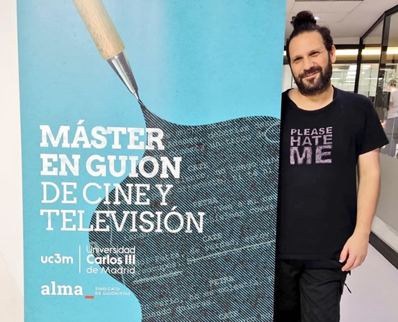 Josué Monchan en el Máster de Guion de Cine y TV de la UC3M