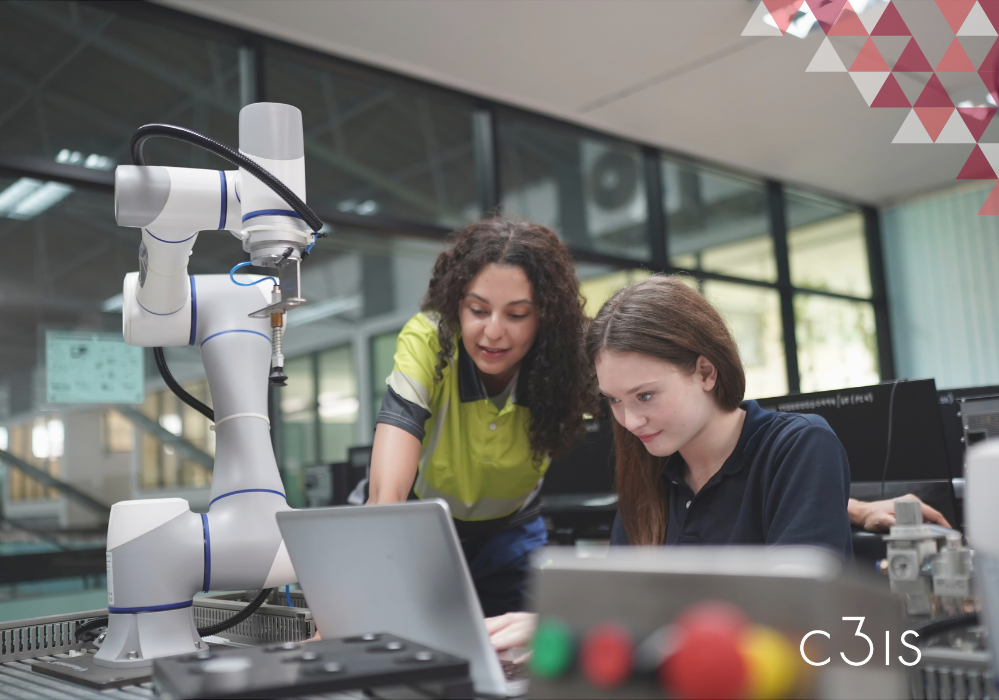 Imagen de estudiantes en un research lab