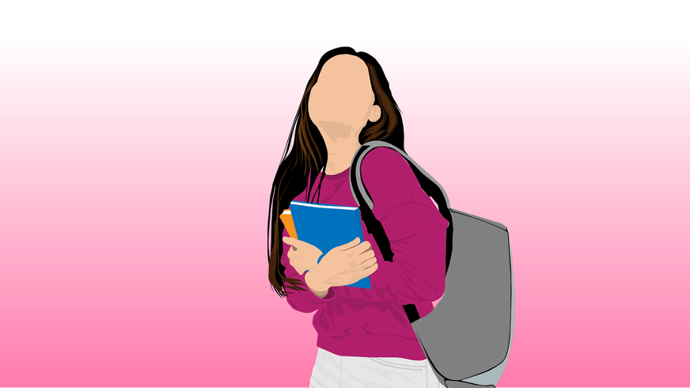 Dibujo de una estudiante
