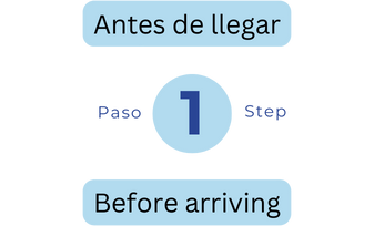 Antes de llegar paso 1. 1 step before arrival