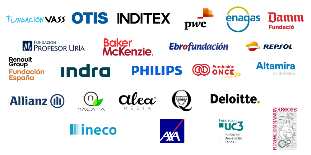 Cuadro con logos de empresas donantes 2024