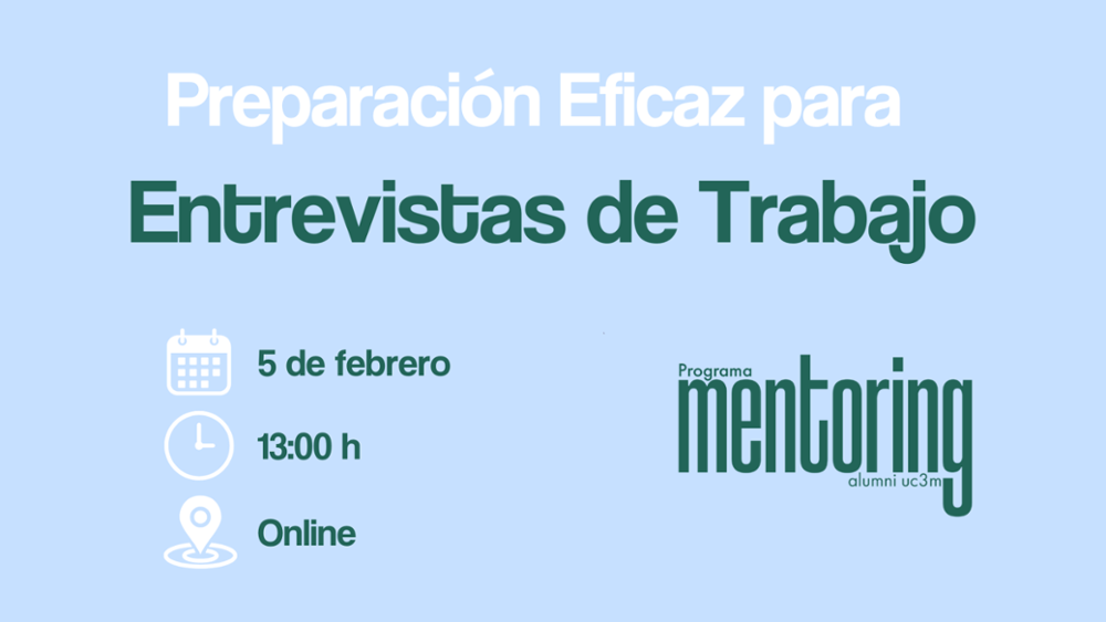 Taller online de “Presentación Eficaz para Entrevistas de Trabajo ”