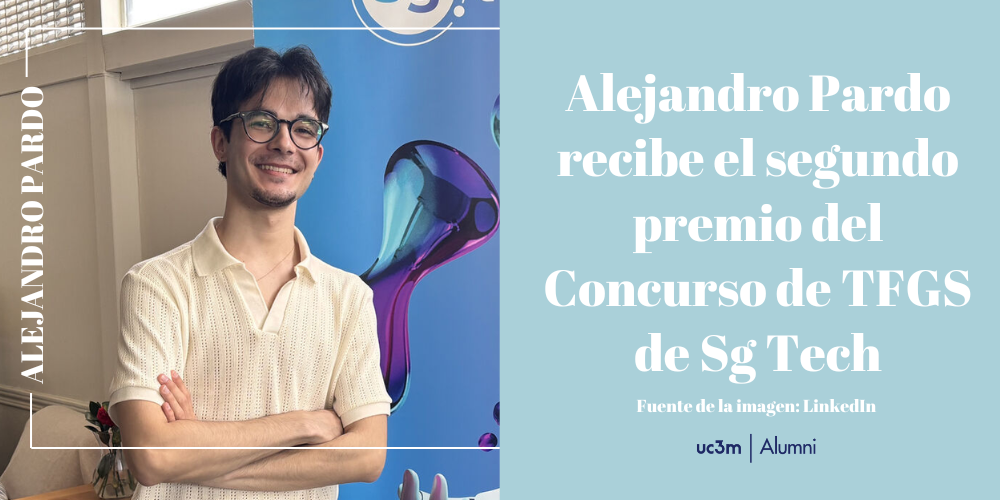 Alejandro Pardo recibe el segundo premio del Concurso de TFGS de Sg Tech