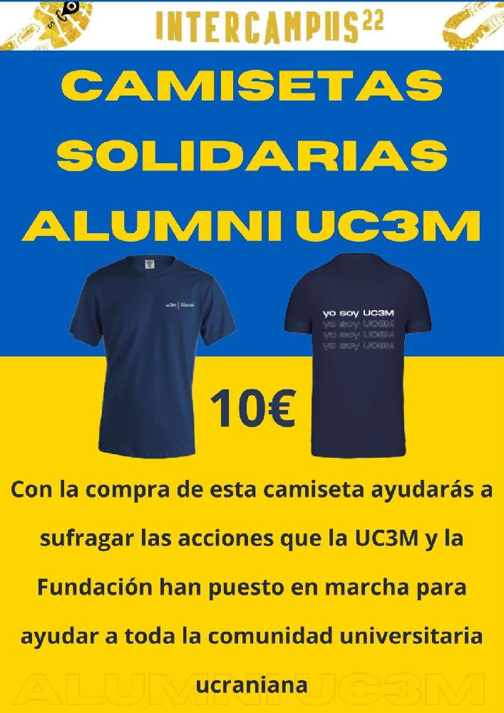 Camiseta solidaria Alumni UC3M por Ucrania