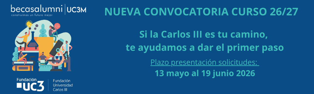 Cartel nueva convocatoria Becas Alumni 20256