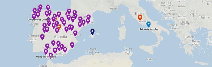 Geolocalización por instituciones del diccionario de colegiales