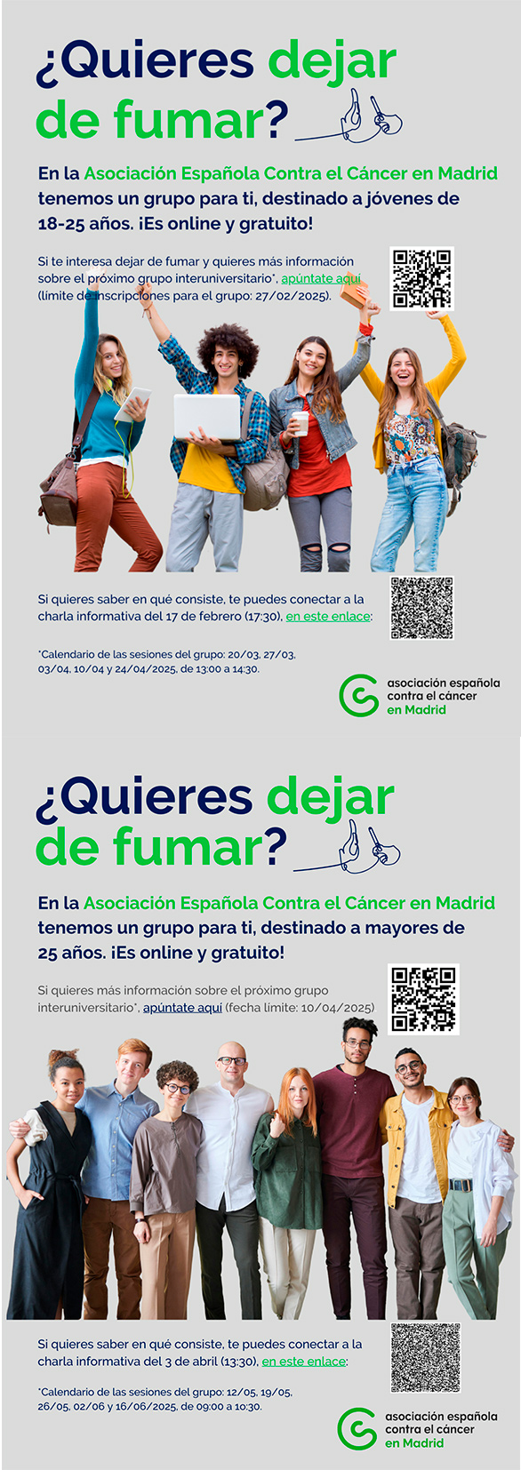PRÓXIMO GRUPO PARA MAYORES DE 25