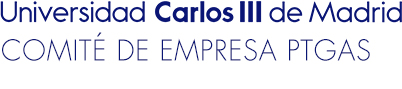 Universidad Carlos III de Madrid. Rótulo Comité de empresa PAS