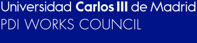 Universidad Carlos III de Madrid. PDI Works Council Logo