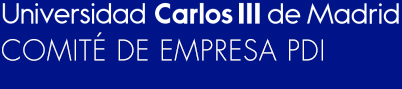 Universidad Carlos III de Madrid. Rótulo Comité de Empresa PDI