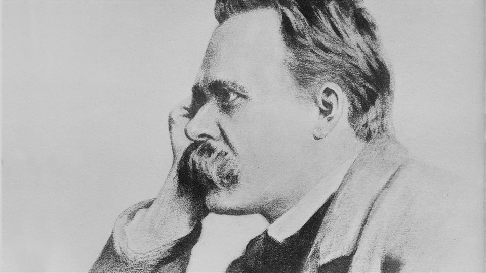 Dibujo de Friedrich Nietzsche