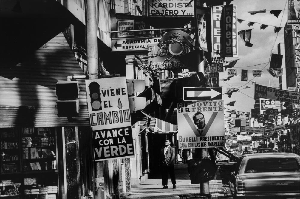 Paolo Gasparini Campaña electoral, avenida Urdaneta, Caracas, 1968