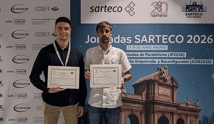 Diego Camarmas y Máximo Rodríguez, premiados por la mejor divulgación de su Tesis y TFM en las Jornadas SARTECO 2026