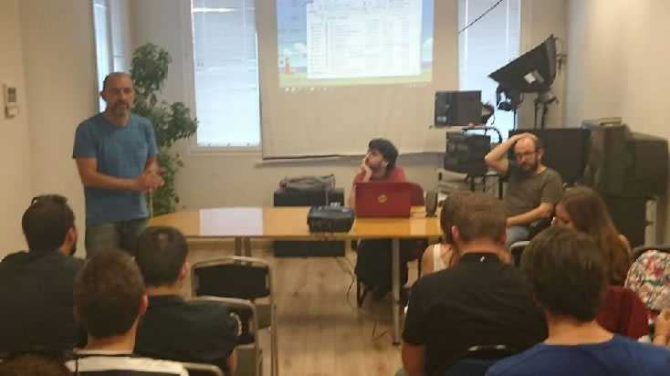 Borja Cobeaga y Diego San José en el Máster Guión Cine y Televisión UC3M