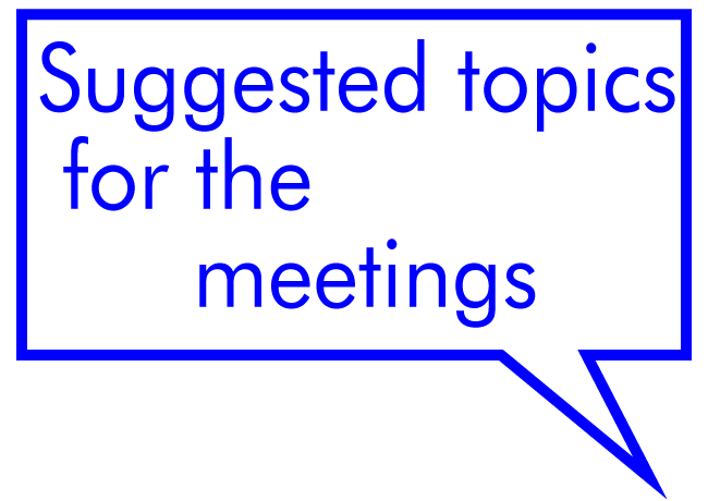 image title suggested topics for the meetings