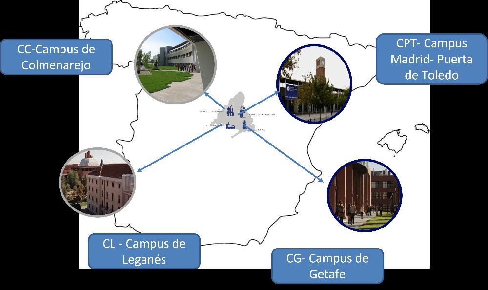 Situación campus UC3M en mapa 