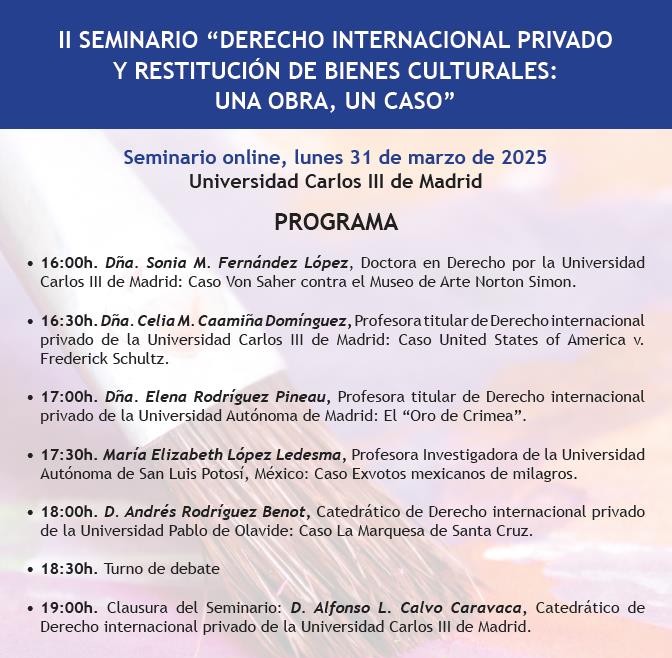 Cartel con el Programa del Seminario 2025