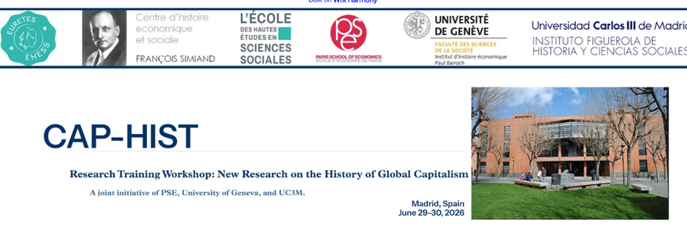 El 29 y 30 de junio de 2026 el Instituto Figuerola y el Laboratorio Europeo de Historia del Capitalismo (CAP-HIST) organizan el workshop internacional 
