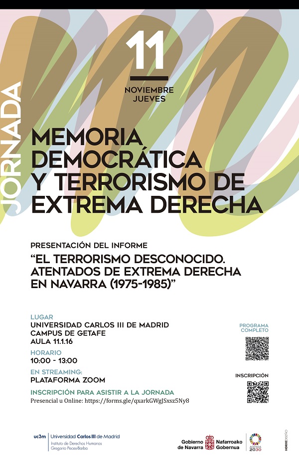 CARTEL Jornada Memoria democrática y terrorismo
