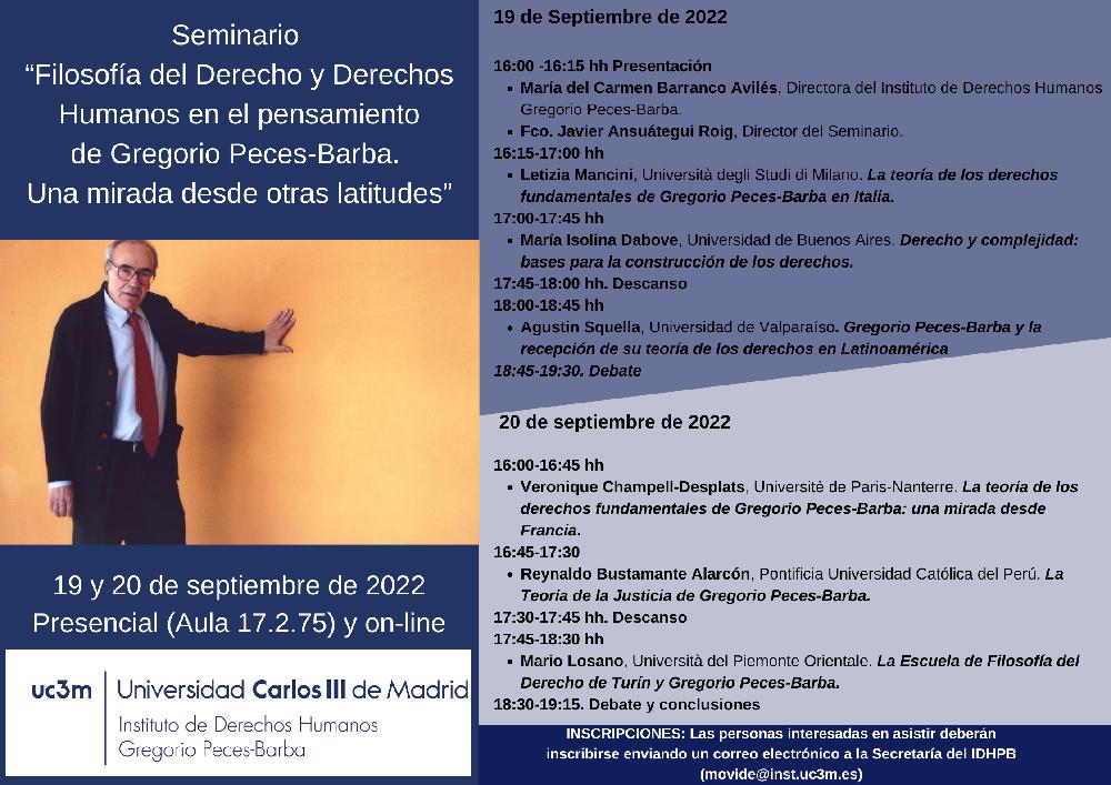 Cartel y programa del seminario