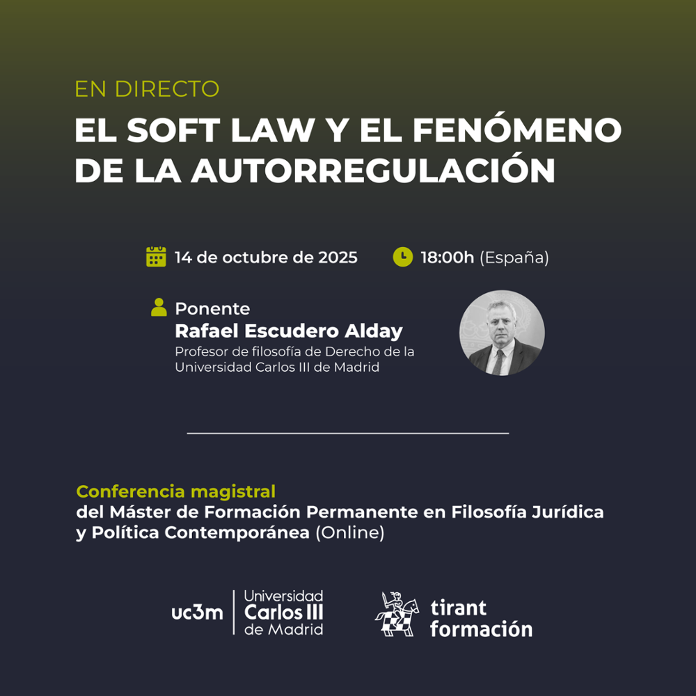 IMAGEN cartel Clase Magistral en Abierto del Máster en Filosofía Jurídica y Política Contemporánea de la UC3M
