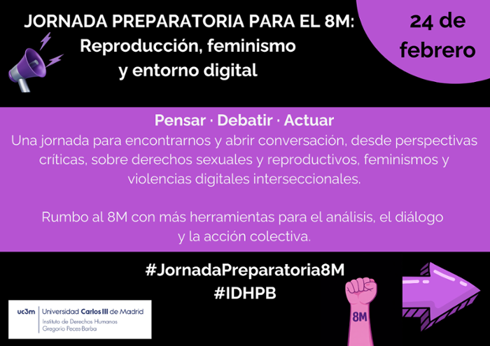 Cartel Jornada preparatoria para el 8M