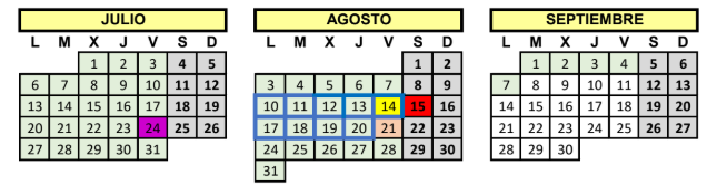 SERVICIOS PRESTADOS Y HORARIO DE EDIFICIOS Verano