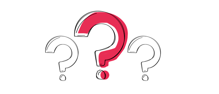 Tres signos de interrogación