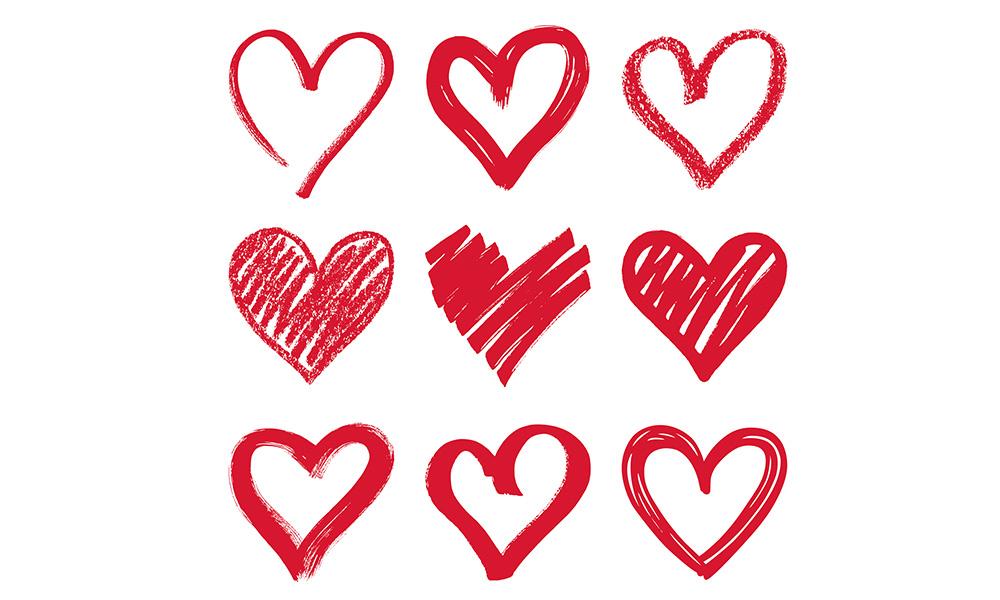 corazones rojos