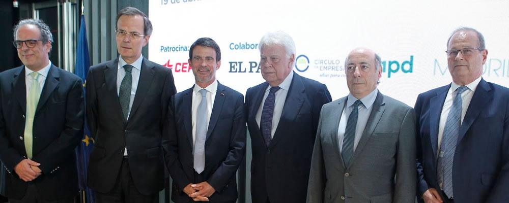 Felipe Gonzalez y Manuel Valls en un debate organizado por el Máster en Asesoría Jurídica de Empresas de la UC3M