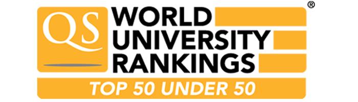 logotipo QS World University rankings_ Top 50 under 50