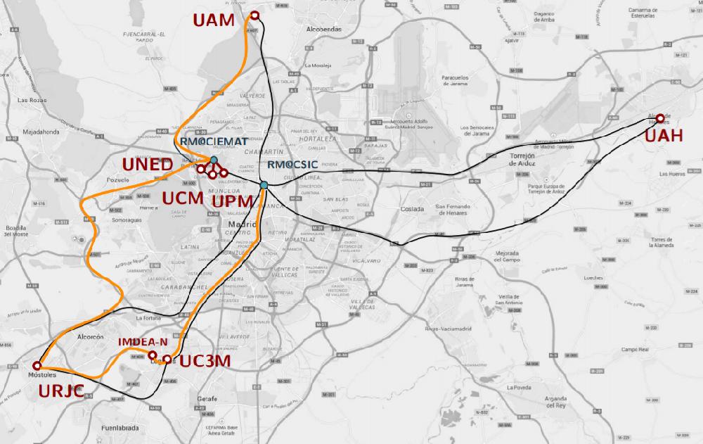Mapa de conexión entre universidades