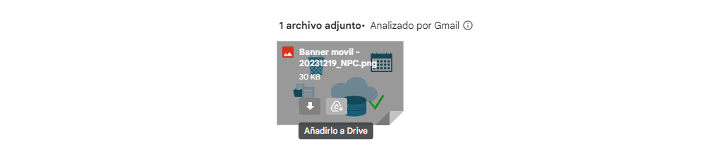 Añadir archivos de GMail a Google Drive