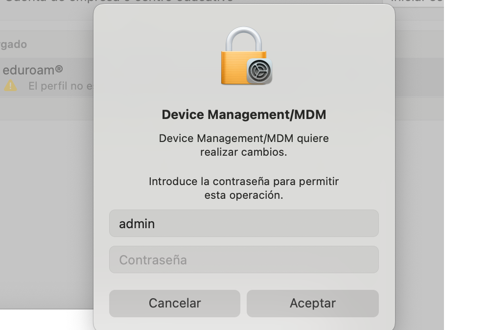 Opciones de conexión manual de red Wifi en Mac