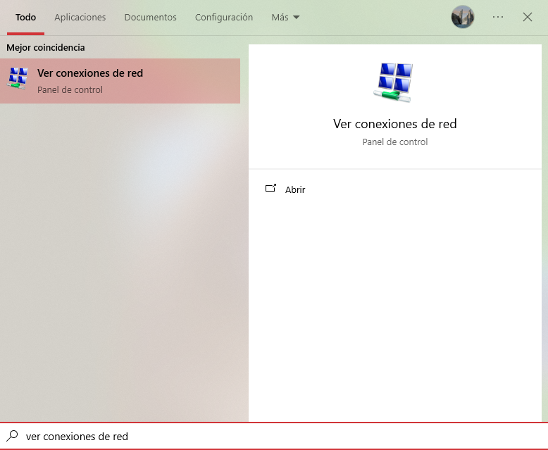 Imagen ilustrativa del interfaz de Windows 10 