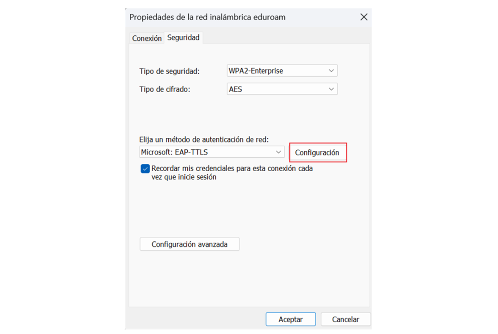Opciones de conexión manual de red Wifi en Windows 11