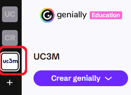  Interfaz de genially integración UC3M