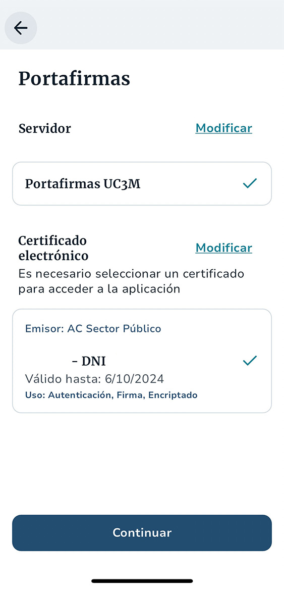 Certificado cargado correctamente