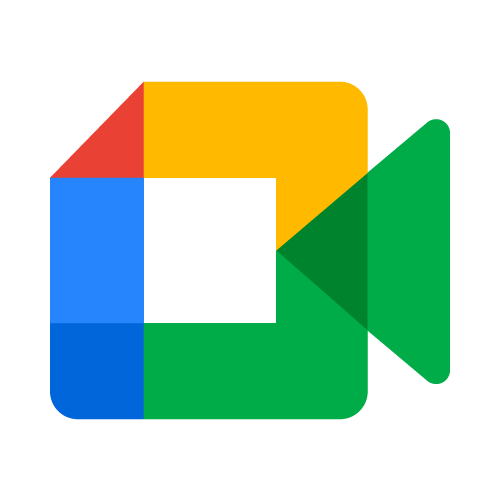 Icono de acceso a Hangouts Meet, un globo de conversación con un icono de una videocámara