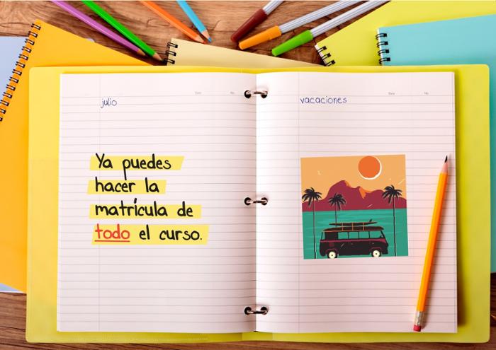 Apúntate que este año tienes que hacer la matrícula de los dos cuatrimestres en julio