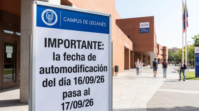 Cartel cambio de fecha automodificación