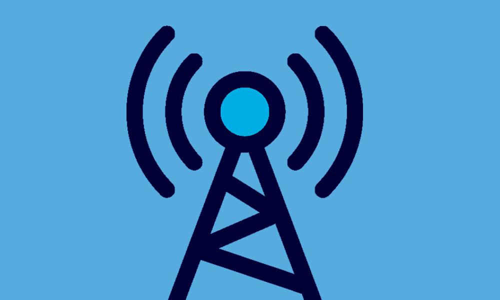Dibujo de una antena de telecomunicación