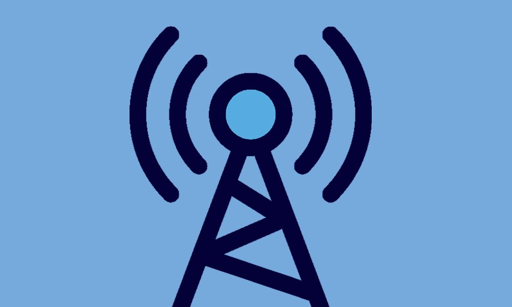 Dibujo de una antena de telecomunicación