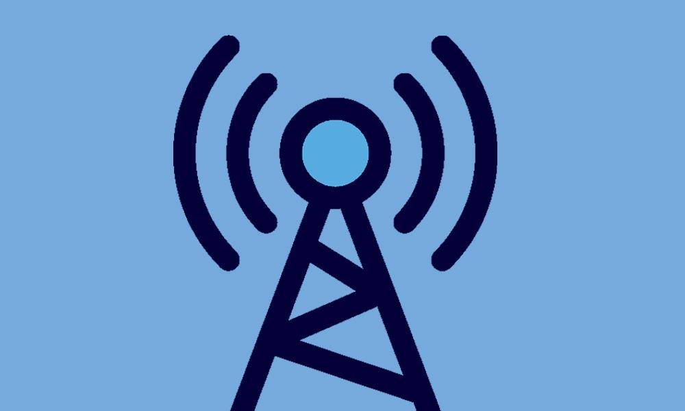 Dibujo de una antena de comunicaciones