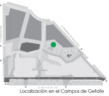 Plano del Campus de Getafe indicando dónde se encuentra esta especie