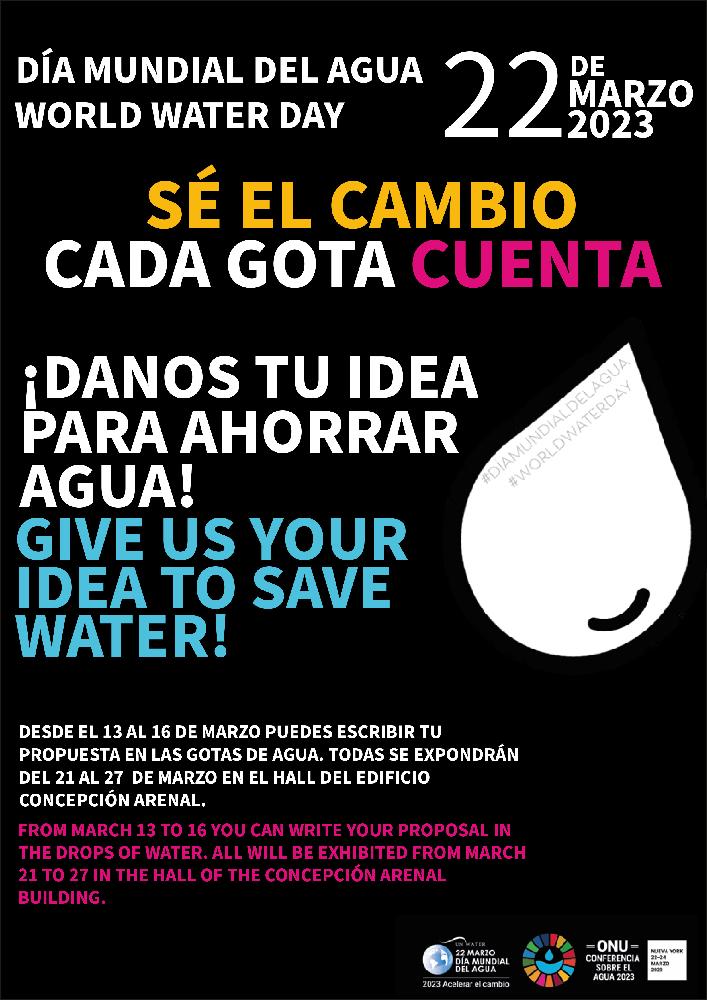 Cartel A4  gota de agua