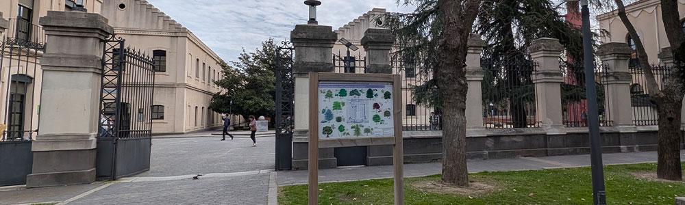Plano senda botánica del Campus de Getafe
