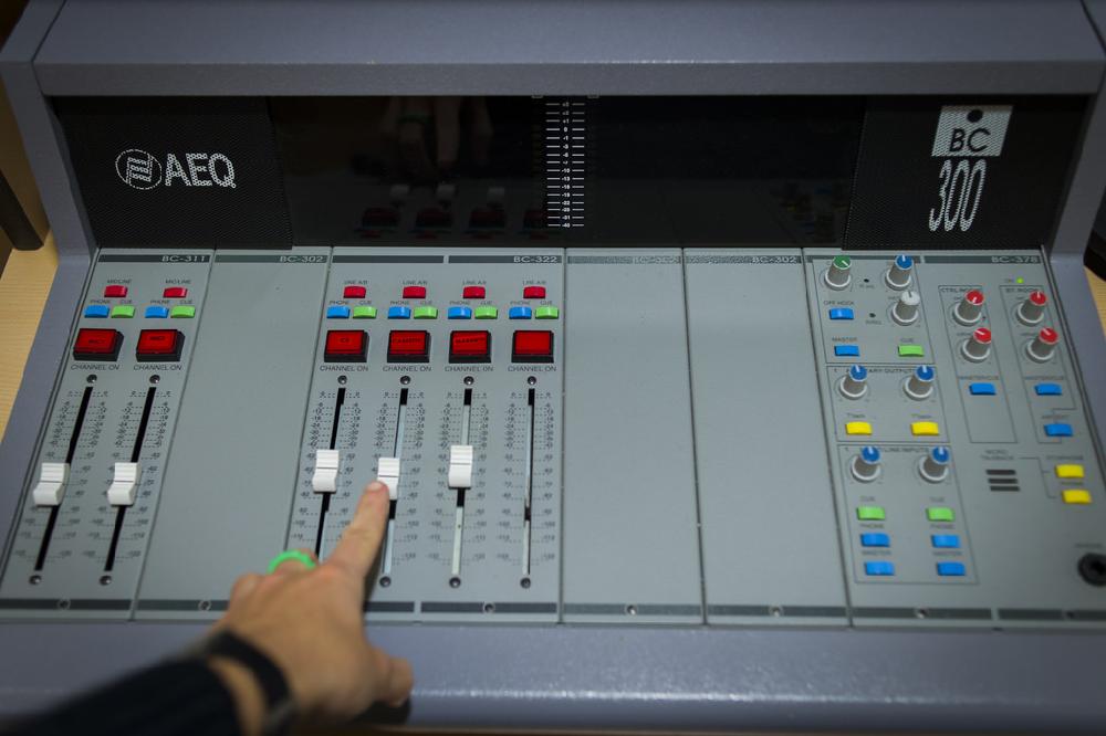 Control de estudio de radio