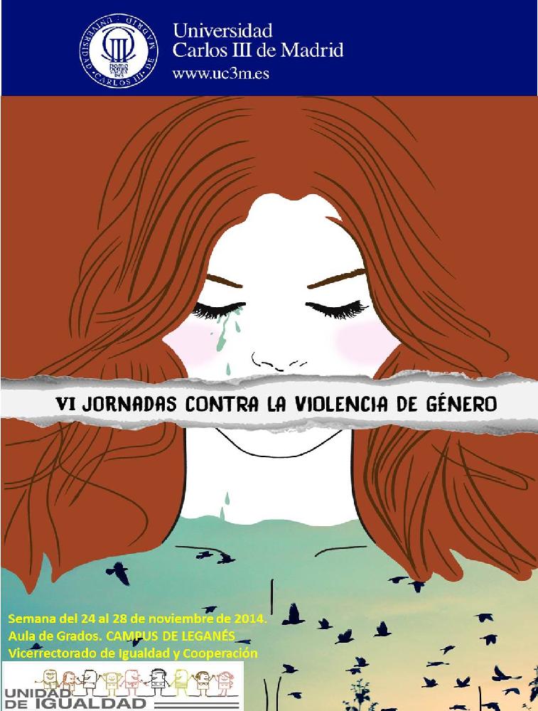 Cartel de las IV Jornadas contra la violencia de género de la UC3M